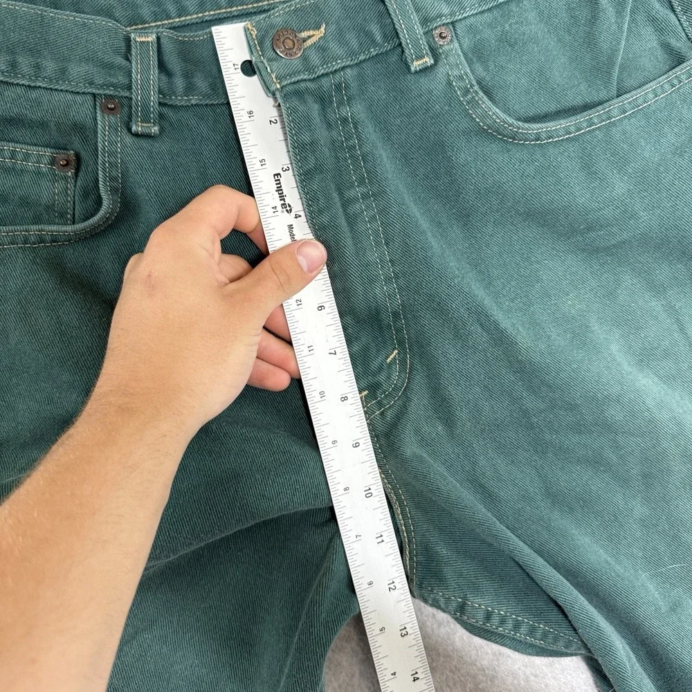 Baggy Arizona Green Jorts Long Denim Jean Shorts Vintage 90s Y2K 33